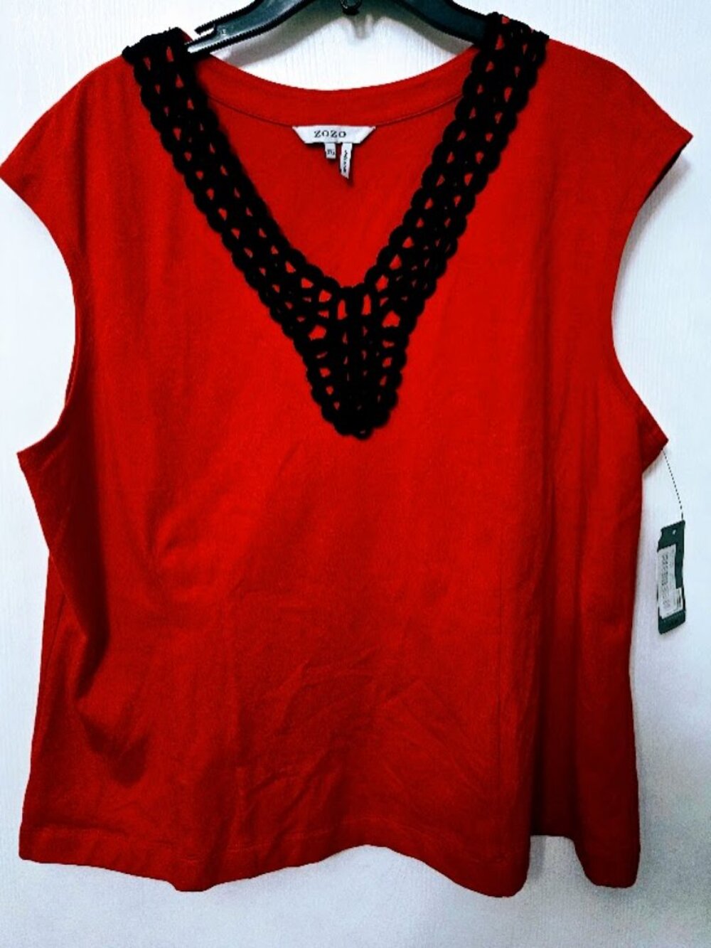 Zozo red tank with black detail NWT Size XXL
